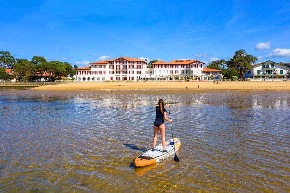 paddle sur le lac marin de l'hotel du parc a hossegor