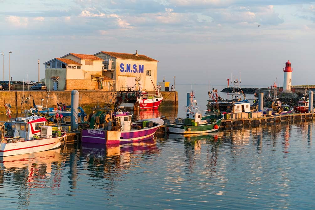 port de l'ocean atlantique avec le village vacances azureva de l'ile d'oleron